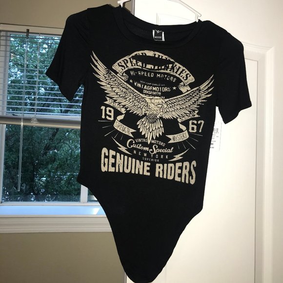 Black Short Sleeve Body Suit - Picture 1 of 3